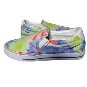 Nike Court Legacy Slip On Tie Dye Multi Color Canvas Shoes Womens 7.5